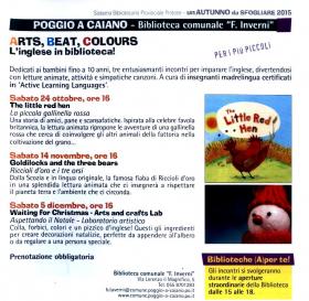 Locandina letture animate in biblioteca, ottobre-d