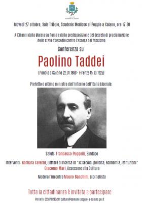 Conferenza su Paolino Taddei